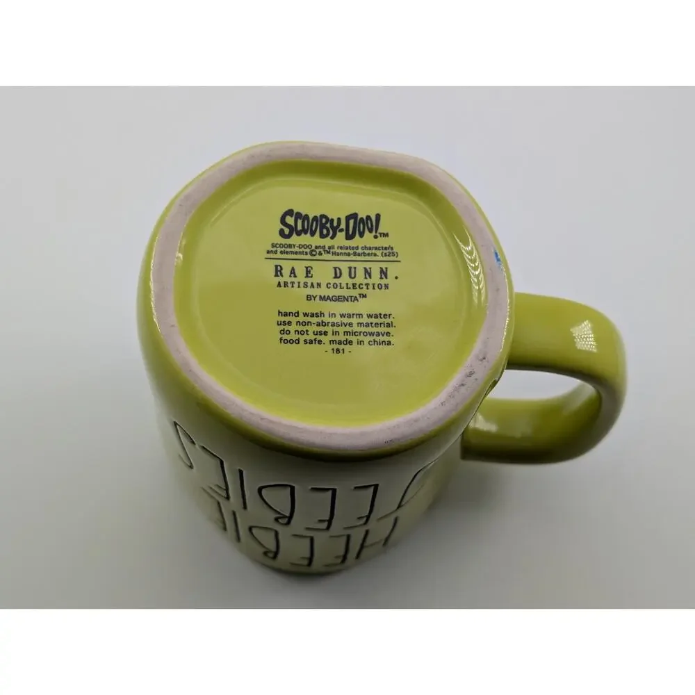 Rae Dunn Scooby Doo Heebie Jeebies Double Sided Mug Shaggy and Scooby - EUC -